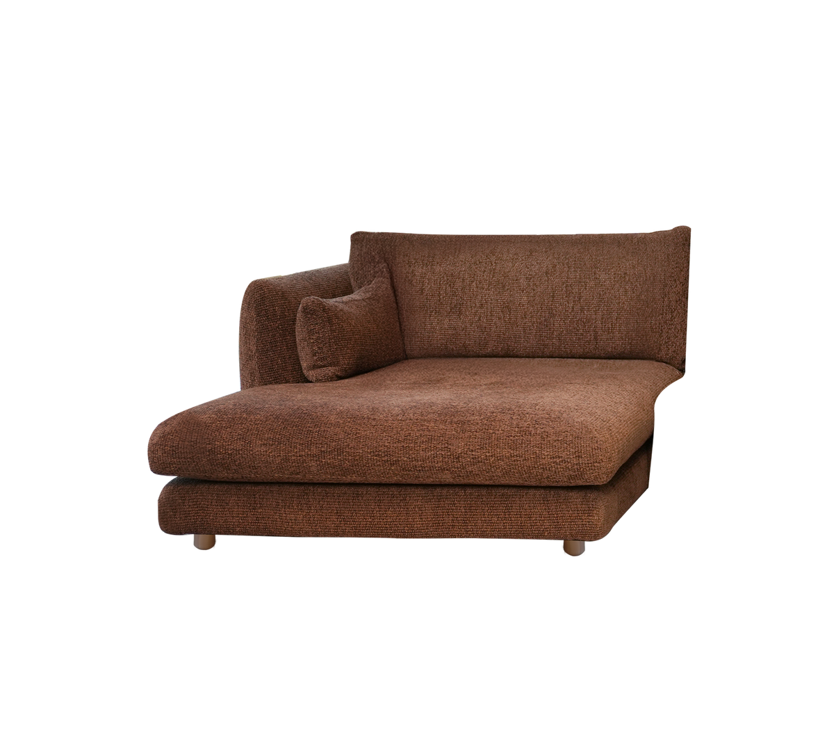Cane-line Bloom sjeselongmodul høyre m/teakbein, 124×170 cm – Desert red, Emmi