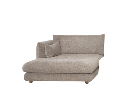 Cane-line Bloom sjeselongmodul høyre m/teakbein, 124×170 cm