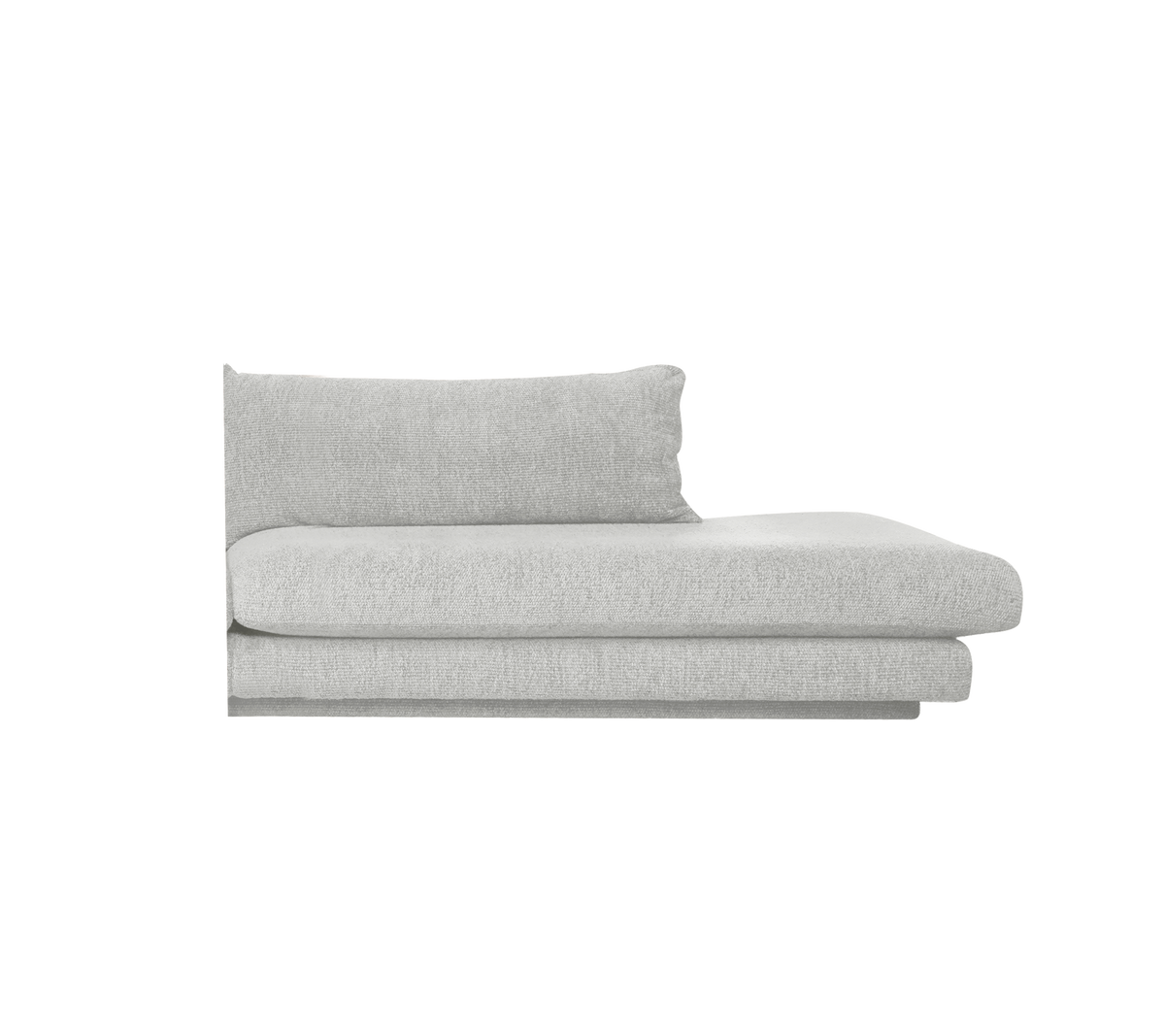 Cane-line Bloom open end-modul venstre m/sokkel, 158 cm – Light grey, Ambience