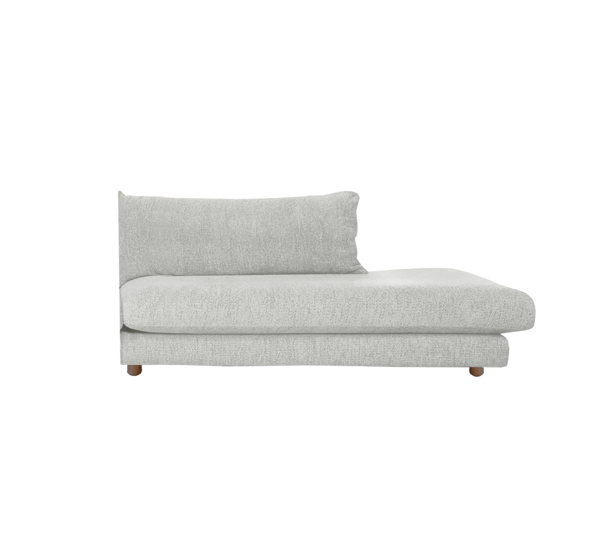 Cane-line Bloom open end-modul venstre m/teakbein, 158 cm – Light grey, Ambience