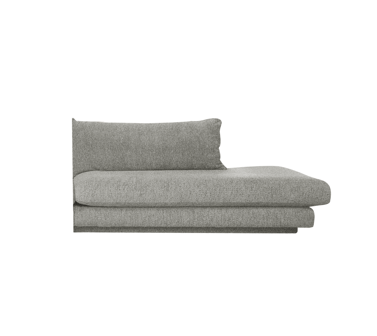 Cane-line Bloom open end-modul venstre m/sokkel, 158 cm – Light grey, Essence