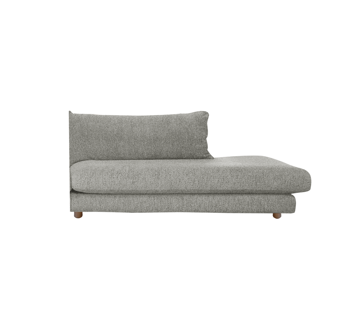 Cane-line Bloom open end-modul venstre m/teakbein, 158 cm – Light grey, Essence