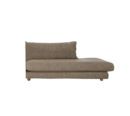 Cane-line Bloom open end-modul venstre m/teakbein, 158 cm – Taupe, Flair/Kimi
