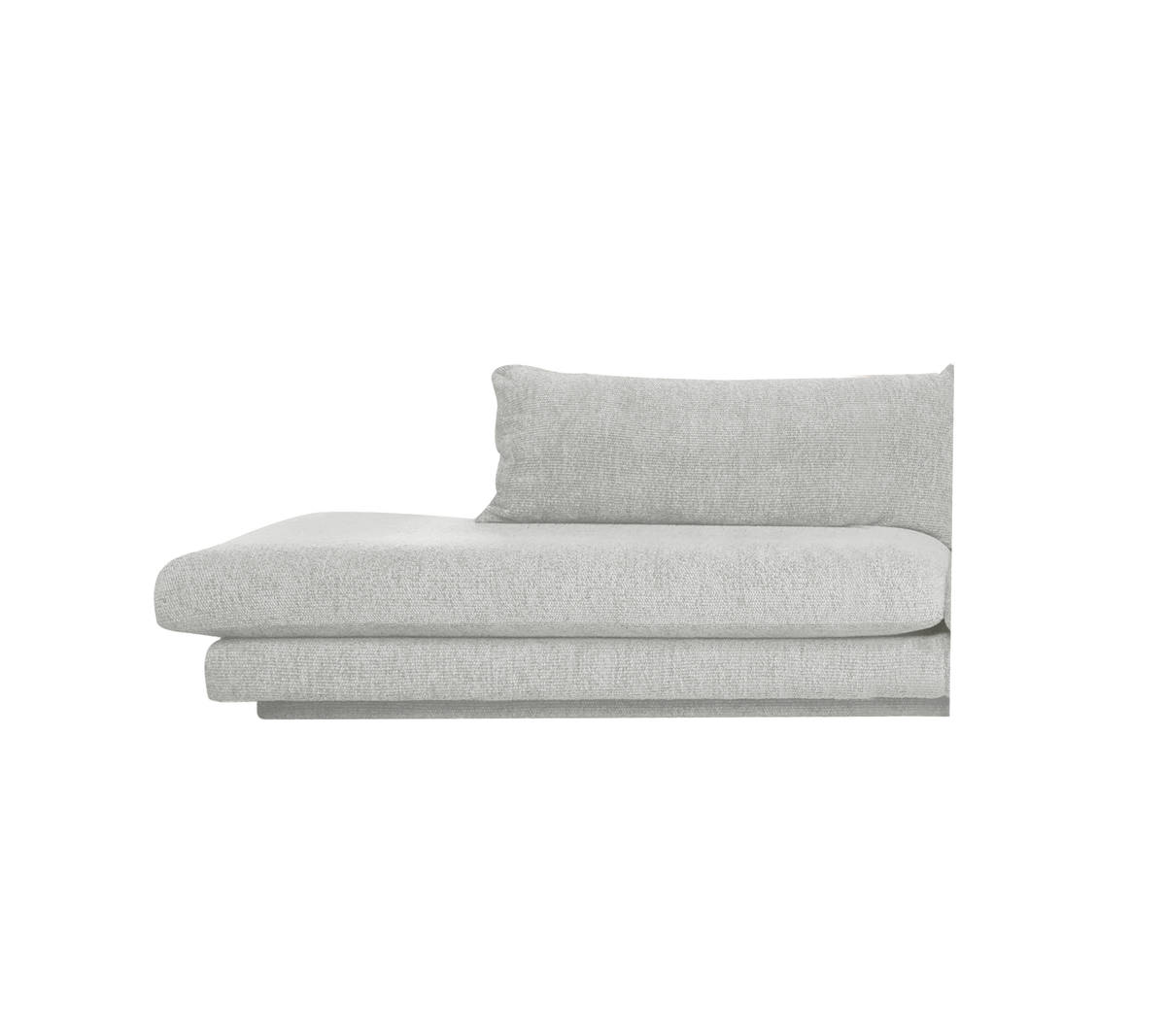 Cane-line Bloom open end-modul høyre m/sokkel, 158 cm – Light grey, Ambience