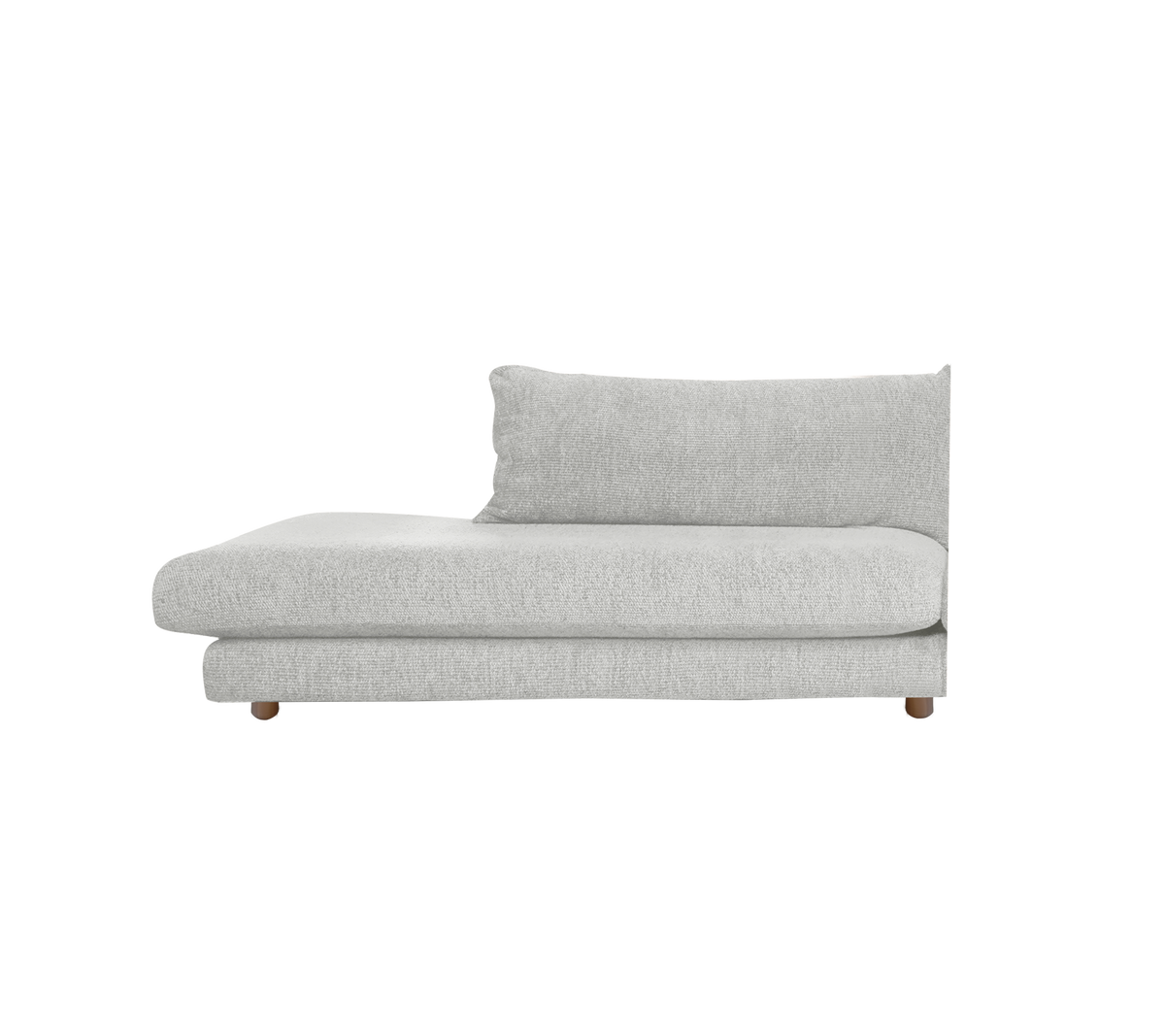 Cane-line Bloom open end-modul høyre m/teakbein, 158 cm – Light grey, Ambience
