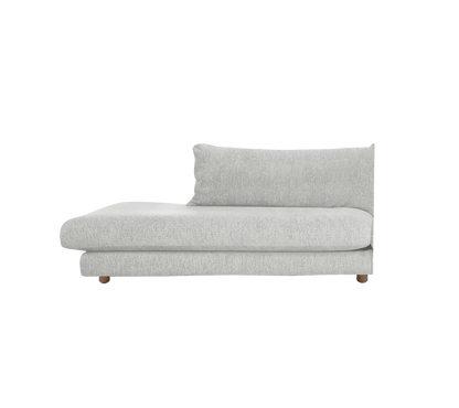 Cane-line Bloom open end-modul høyre m/teakbein, 158 cm – Light grey, Ambience