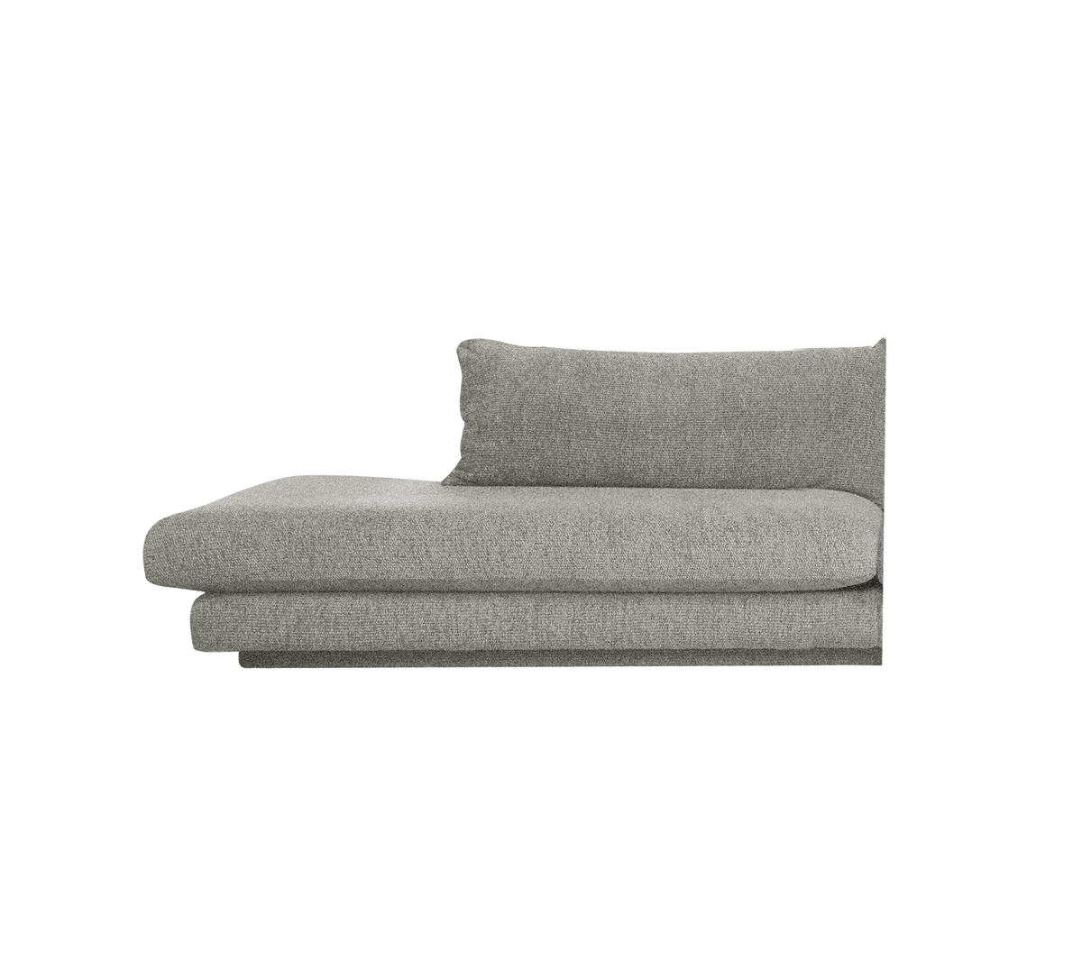 Cane-line Bloom open end-modul høyre m/sokkel, 158 cm – Light grey, Essence