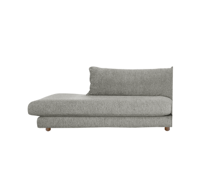 Cane-line Bloom open end-modul høyre m/teakbein, 158 cm – Light grey, Essence