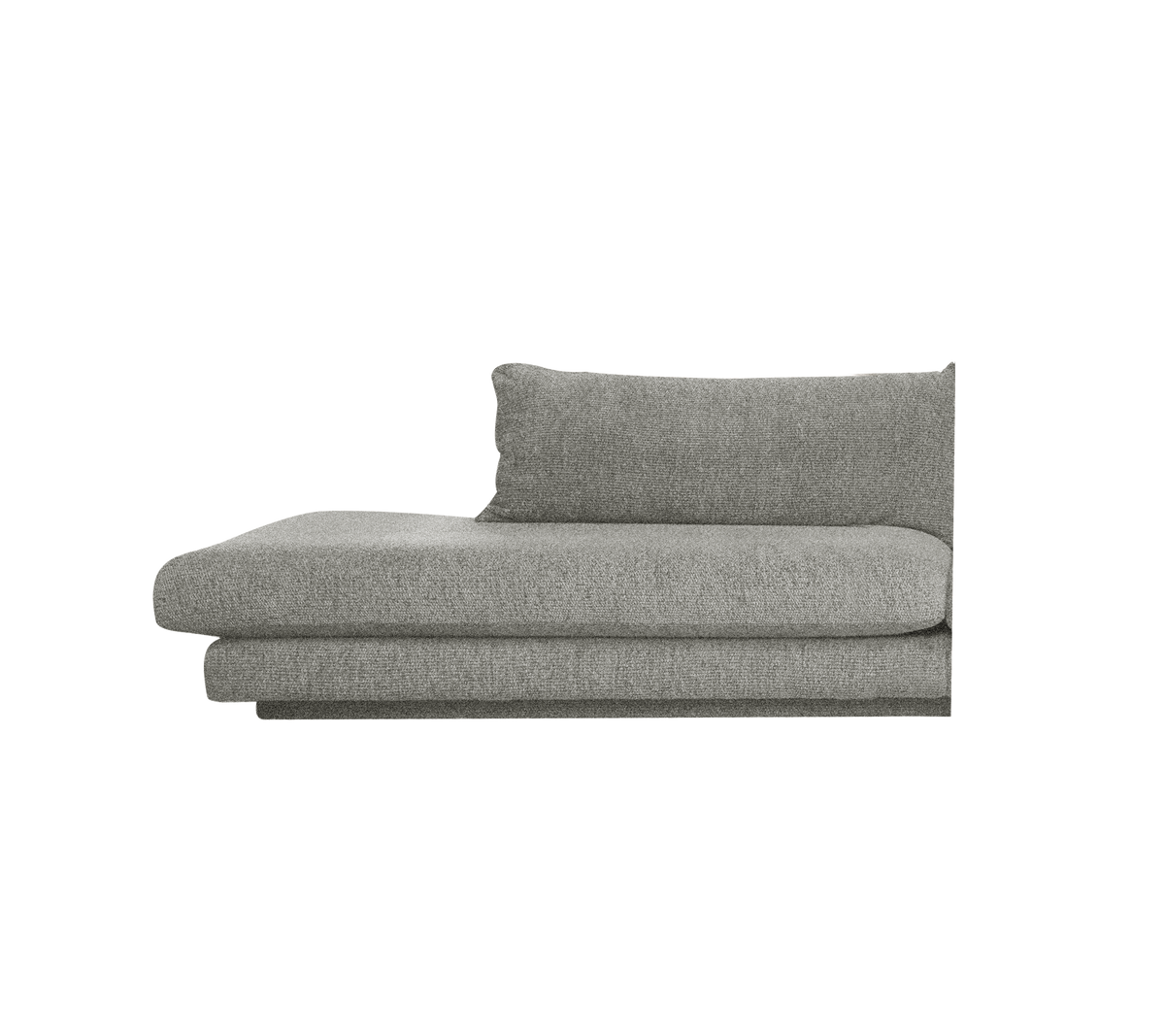 Cane-line Bloom open end-modul høyre m/sokkel, 158 cm – Grey, Essence