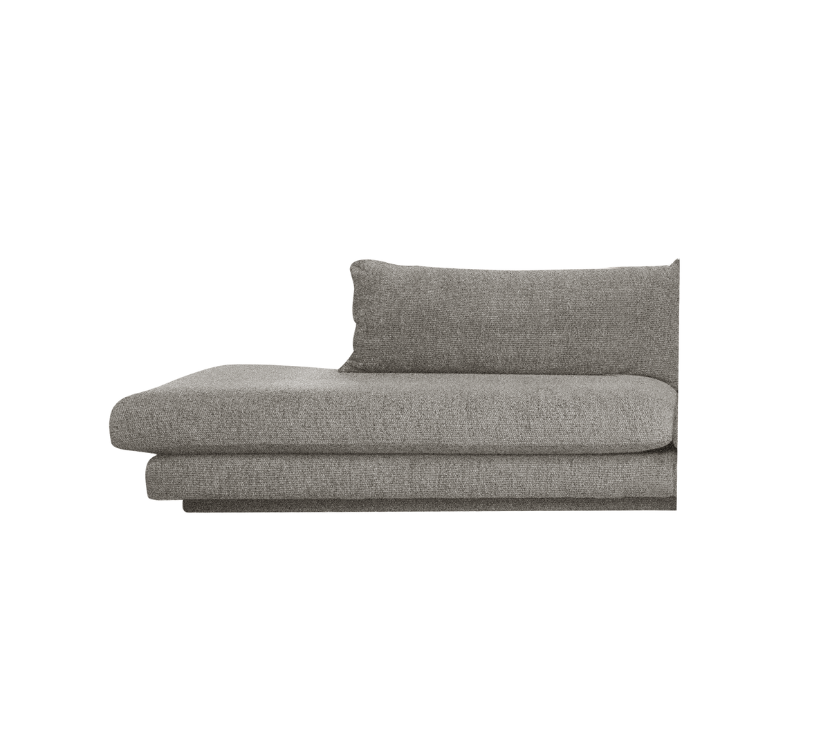 Cane-line Bloom open end-modul høyre m/sokkel, 158 cm – Light brown, Essence
