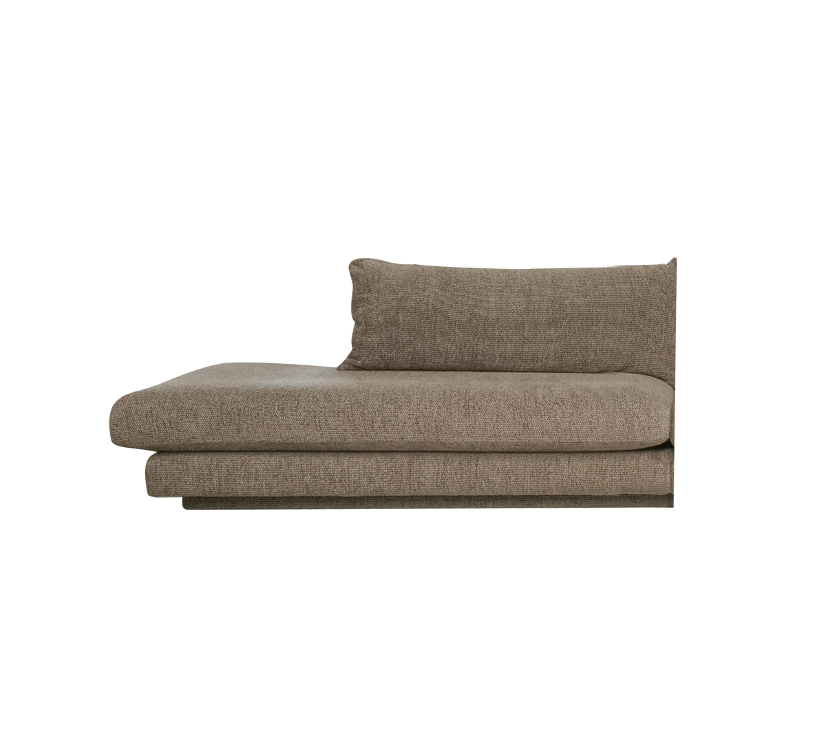 Cane-line Bloom open end-modul høyre m/sokkel, 158 cm – Taupe, Flair/Kimi