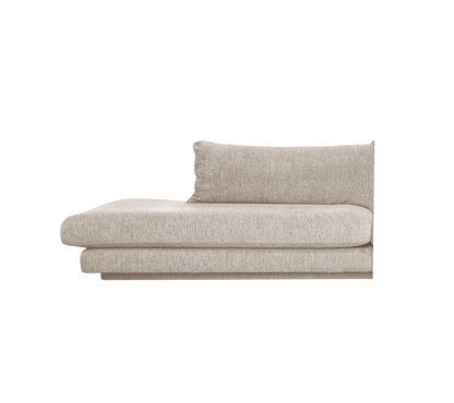 Cane-line Bloom open end-modul høyre m/sokkel, 158 cm – Sand, Emmi