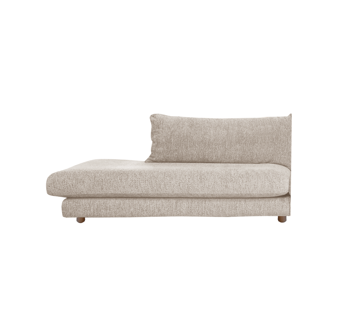 Cane-line Bloom open end-modul høyre m/teakbein, 158 cm – Sand, Emmi