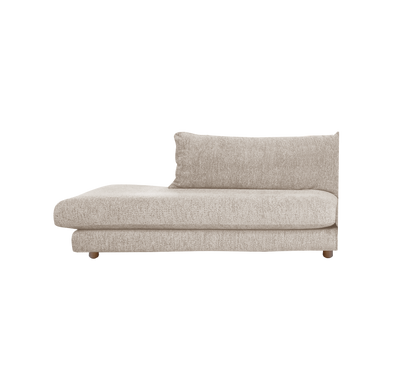 Cane-line Bloom open end-modul høyre m/teakbein, 158 cm – Sand, Emmi