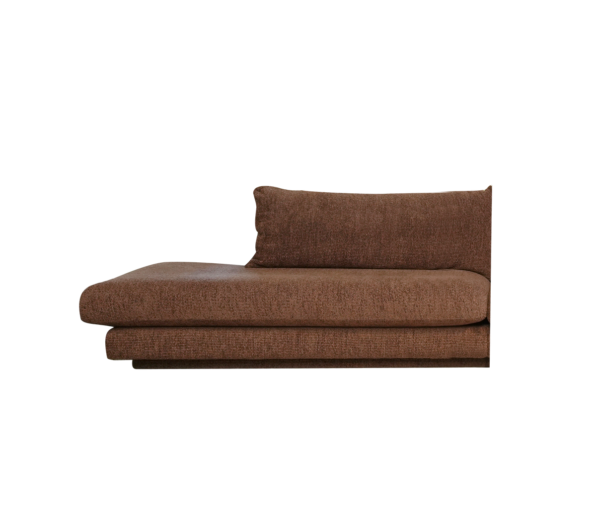 Cane-line Bloom open end-modul høyre m/sokkel, 158 cm – Desert red, Emmi