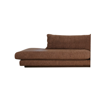 Cane-line Bloom open end-modul høyre m/sokkel, 158 cm – Desert red, Emmi
