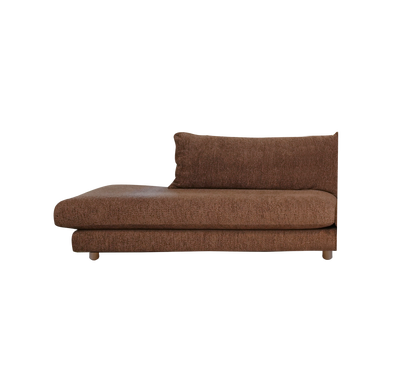 Cane-line Bloom open end-modul høyre m/teakbein, 158 cm – Desert red, Emmi