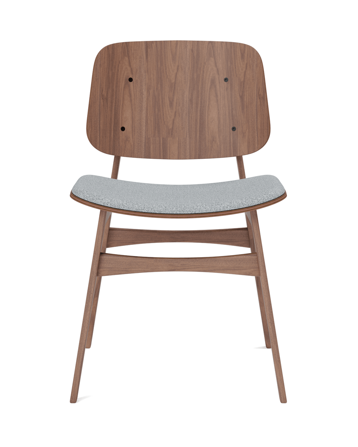 Fredericia Søborg Wood base Chair setepolstret. Velg tekstil og treverk.
