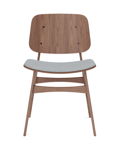 Fredericia Søborg Wood base Chair setepolstret. Velg tekstil og treverk.