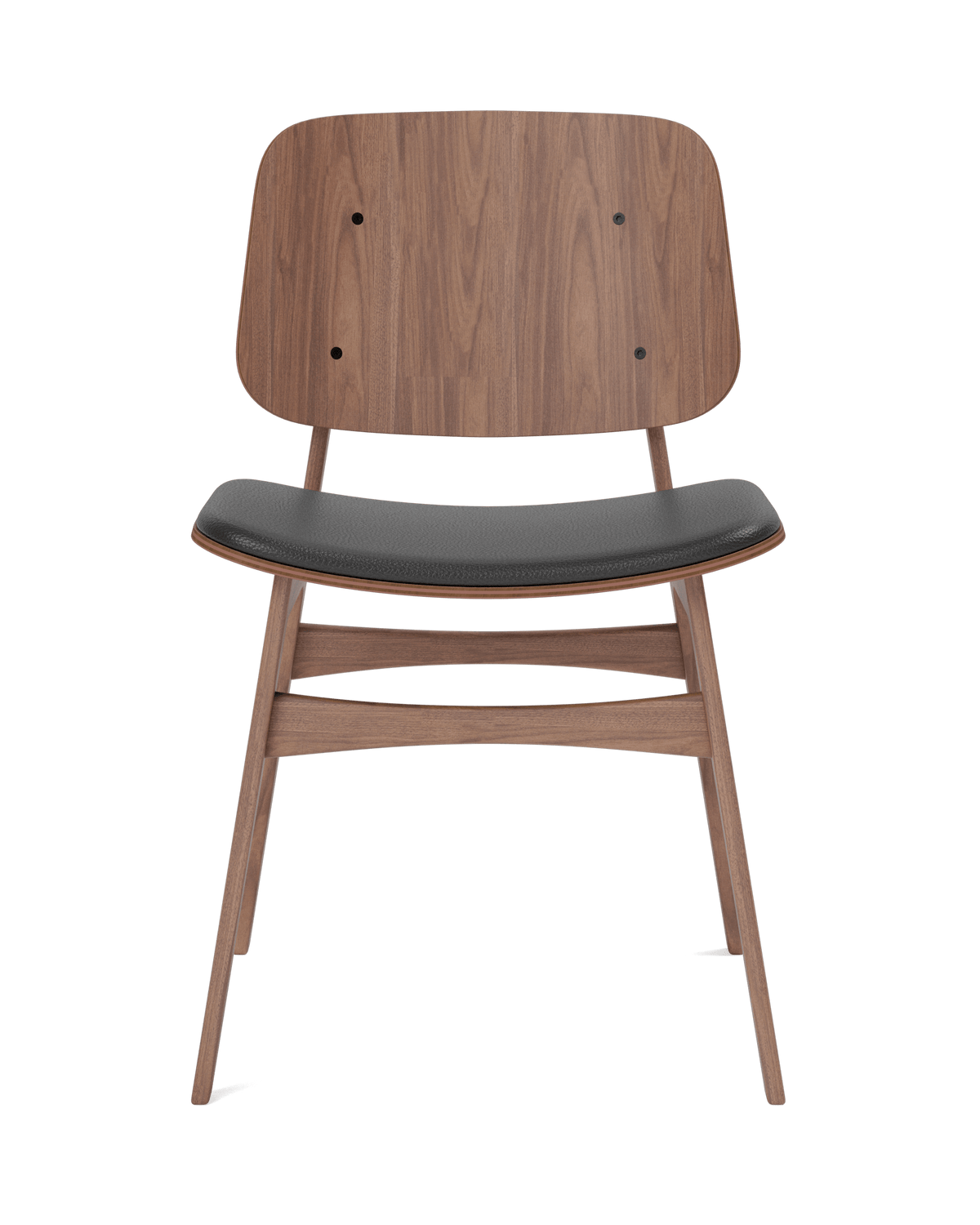 Fredericia Søborg Wood base Chair setepolstret. Velg tekstil og treverk.