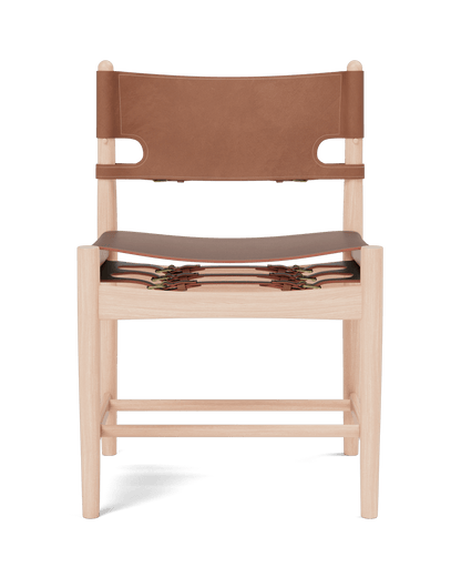 Fredericia The Spanish Dining Chair stol. Velg skinn og treverk.