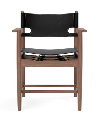 Fredericia The Spanish Dining Chair armstol. Velg skinn og treverk.