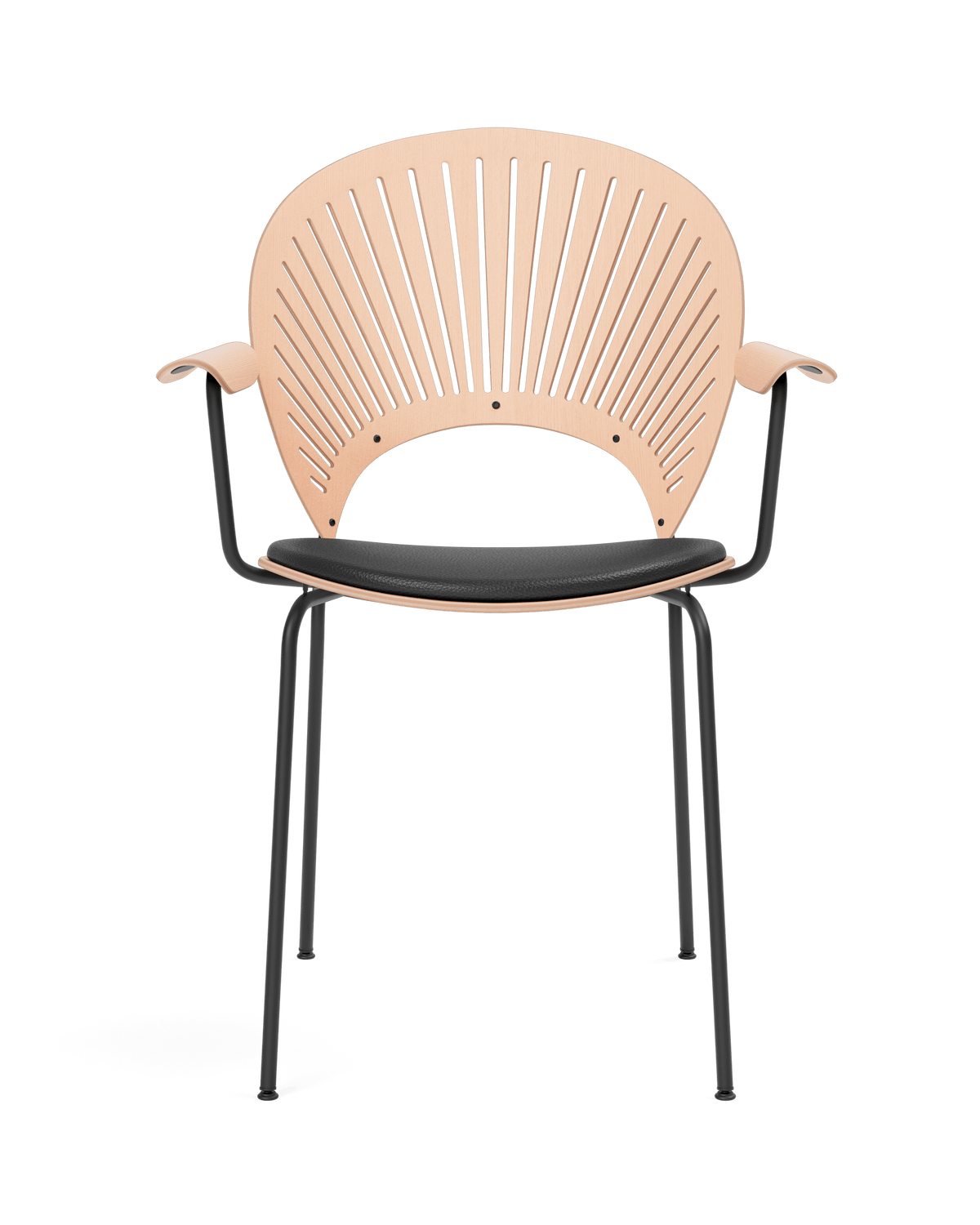 Fredericia Trinidad Armchair setepolstret – Bøk lakk / bøk farget lakk. Velg tekstil.