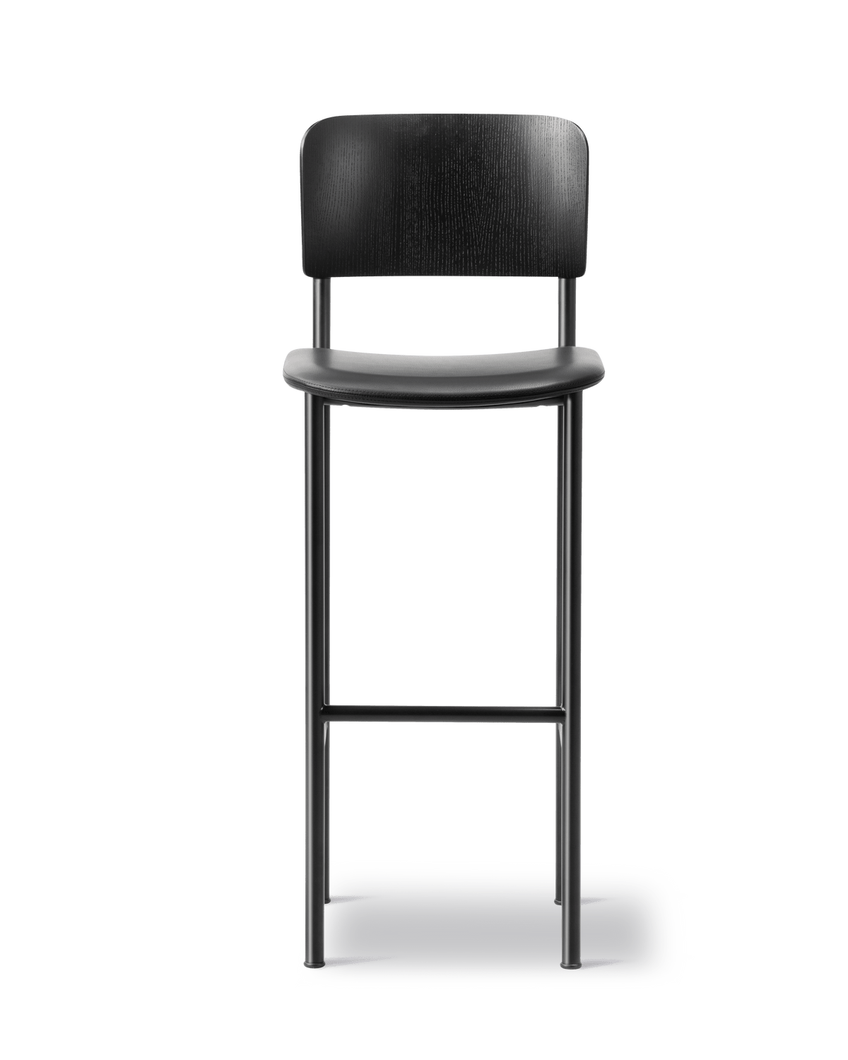 Fredericia Plan Barstool setepolstret. Velg tekstil og treverk