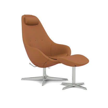 Varier Kokon™ loungestol med fotskammel i Ultra skinn