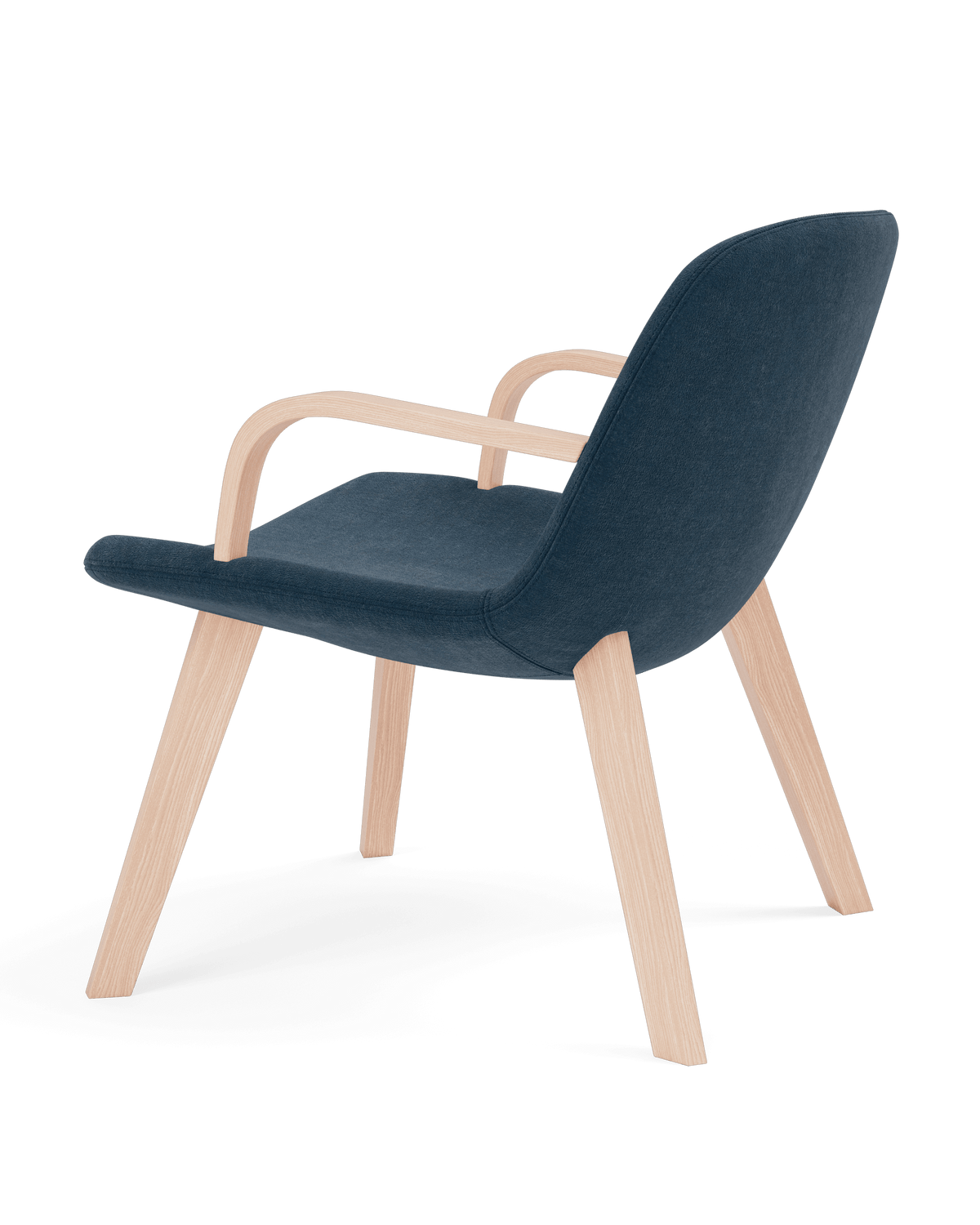 Fredericia Eyes Lounge Wood Armchair trestell. Velg tekstil og treverk