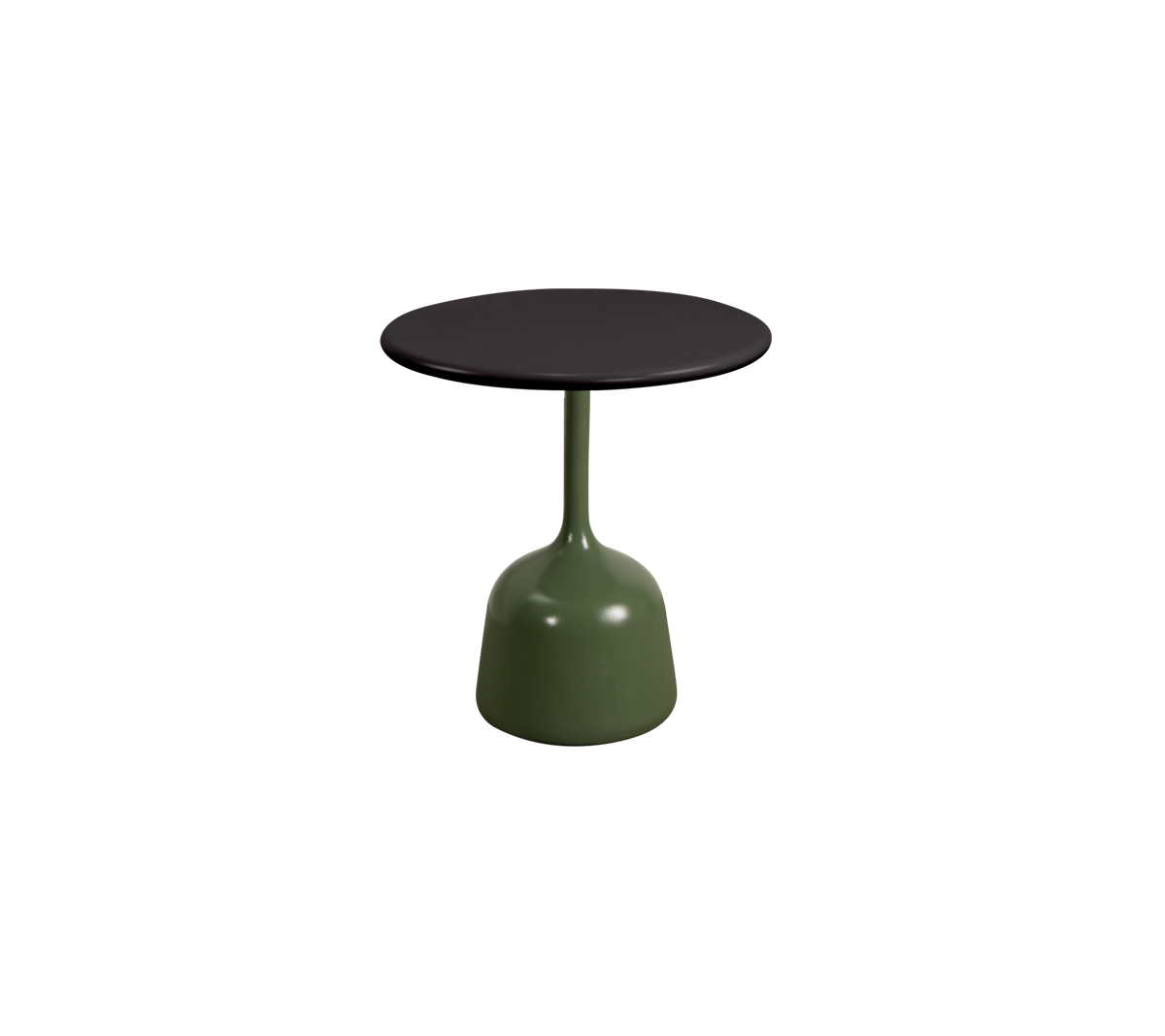 Cane-line Glaze sofabord liten – Olive green, semi glossy aluminium / Lava grey, semi glossy aluminium