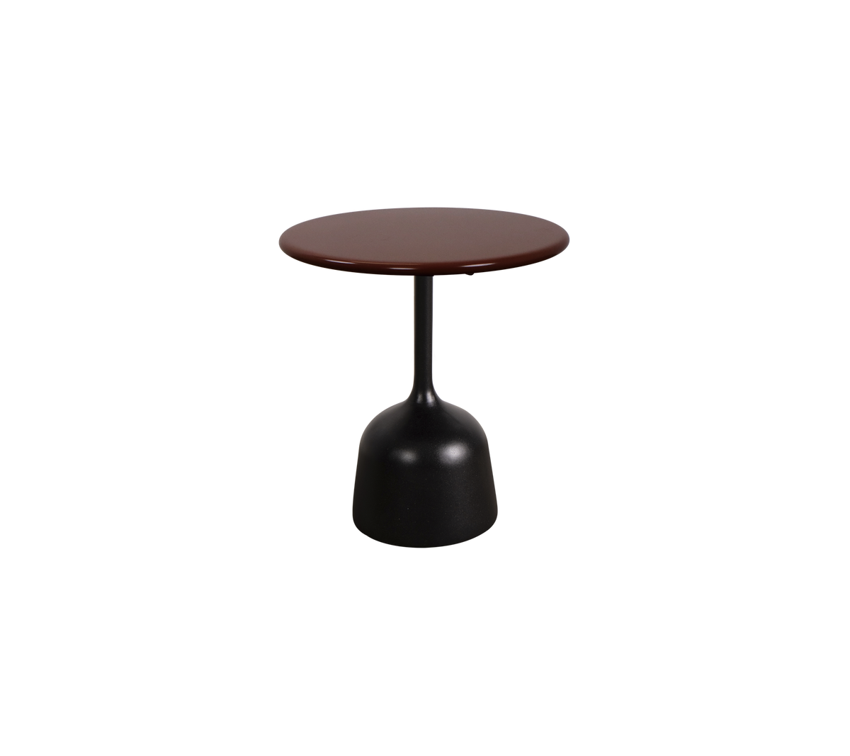 Cane-line Glaze sofabord liten – Lava grey, semi glossy aluminium / Burgundy, semi glossy aluminium