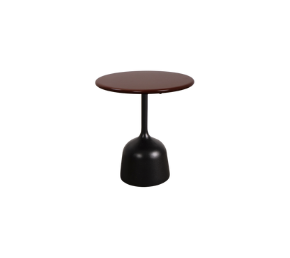Cane-line Glaze sofabord liten – Lava grey, semi glossy aluminium / Burgundy, semi glossy aluminium
