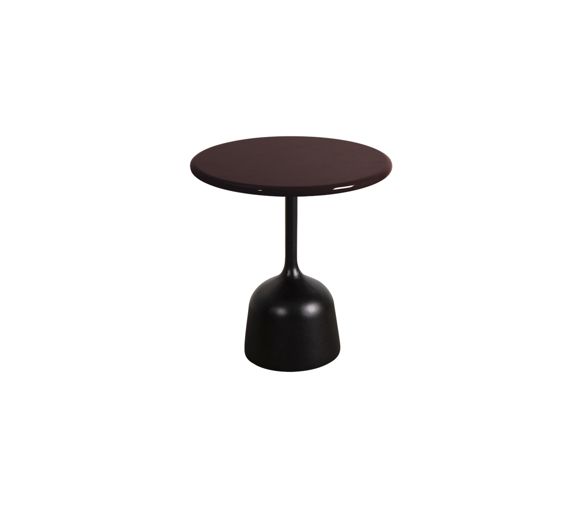 Cane-line Glaze sofabord liten – Lava grey, semi glossy aluminium / Burgundy, glasert lavastein