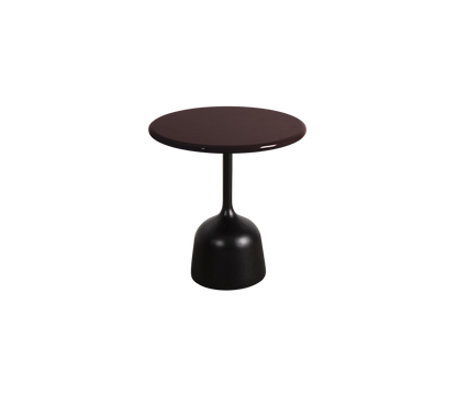 Cane-line Glaze sofabord liten – Lava grey, semi glossy aluminium / Burgundy, glasert lavastein