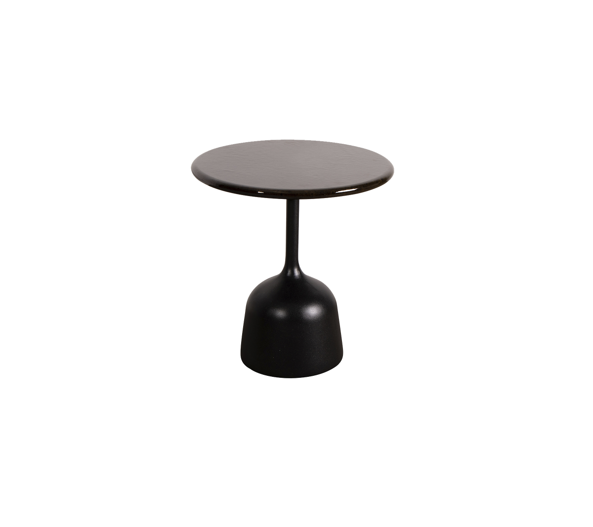 Cane-line Glaze sofabord liten – Lava grey, semi glossy aluminium / Black, glasert lavastein