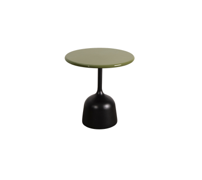 Cane-line Glaze sofabord liten – Lava grey, semi glossy aluminium / Green, glasert lavastein