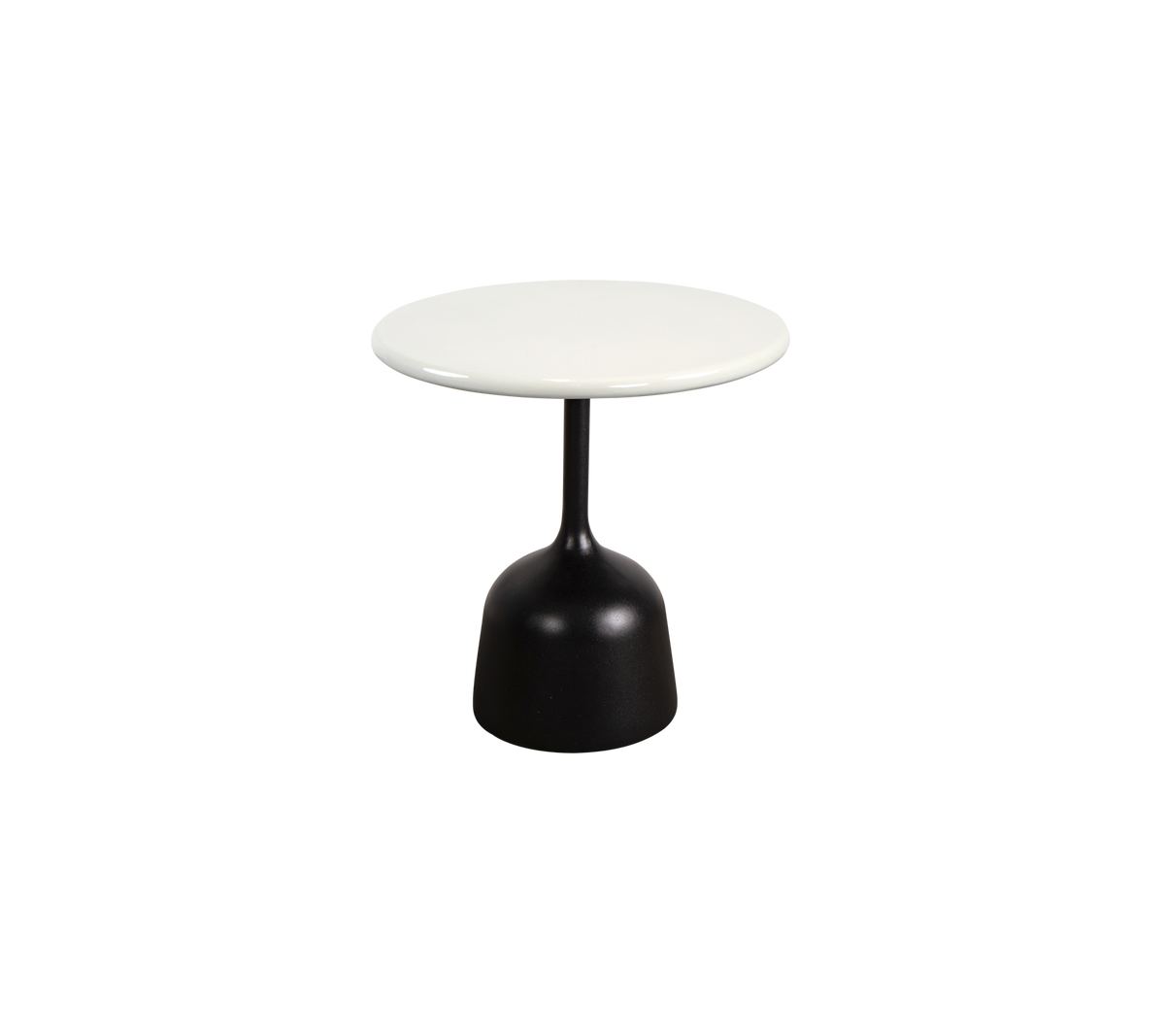 Cane-line Glaze sofabord liten – Lava grey, semi glossy aluminium / Sand, glasert lavastein