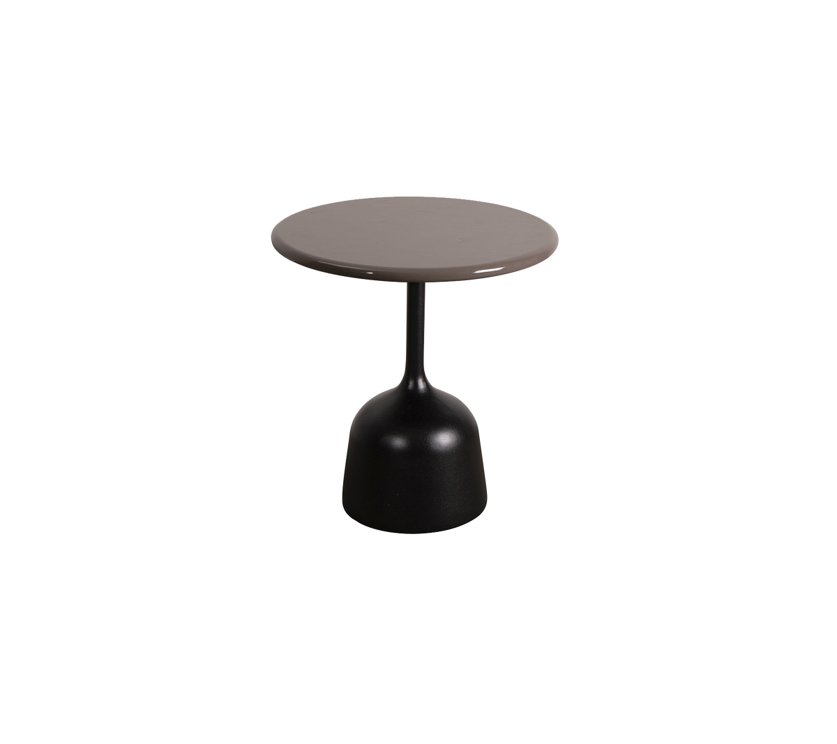 Cane-line Glaze sofabord liten – Lava grey, semi glossy aluminium / Taupe, glasert lavastein