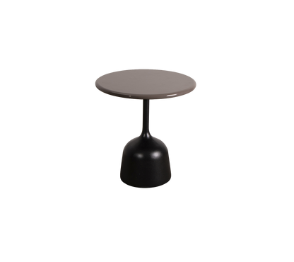Cane-line Glaze sofabord liten – Lava grey, semi glossy aluminium / Taupe, glasert lavastein
