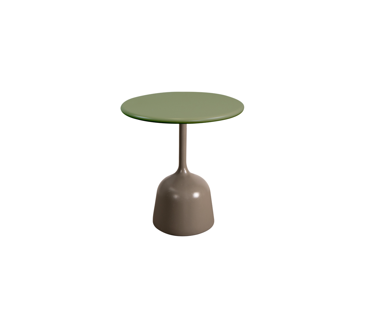 Cane-line Glaze sofabord liten – Taupe, semi glossy aluminium / Olive green, semi glossy aluminium