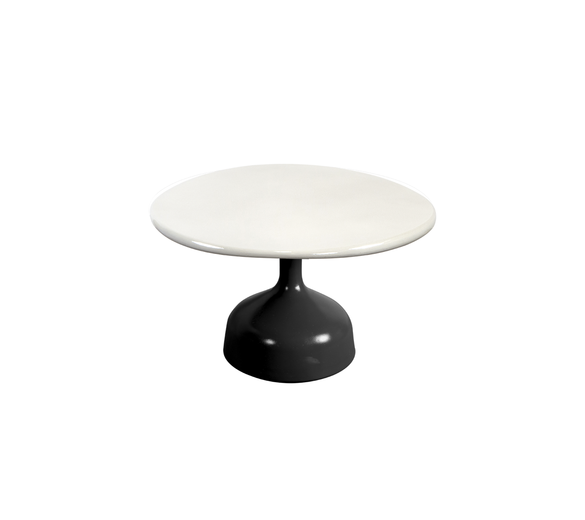 Cane-line Glaze sofabord stor – Lava grey, semi glossy aluminium / Sand, glasert lavastein