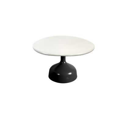 Cane-line Glaze sofabord stor – Lava grey, semi glossy aluminium / Sand, glasert lavastein
