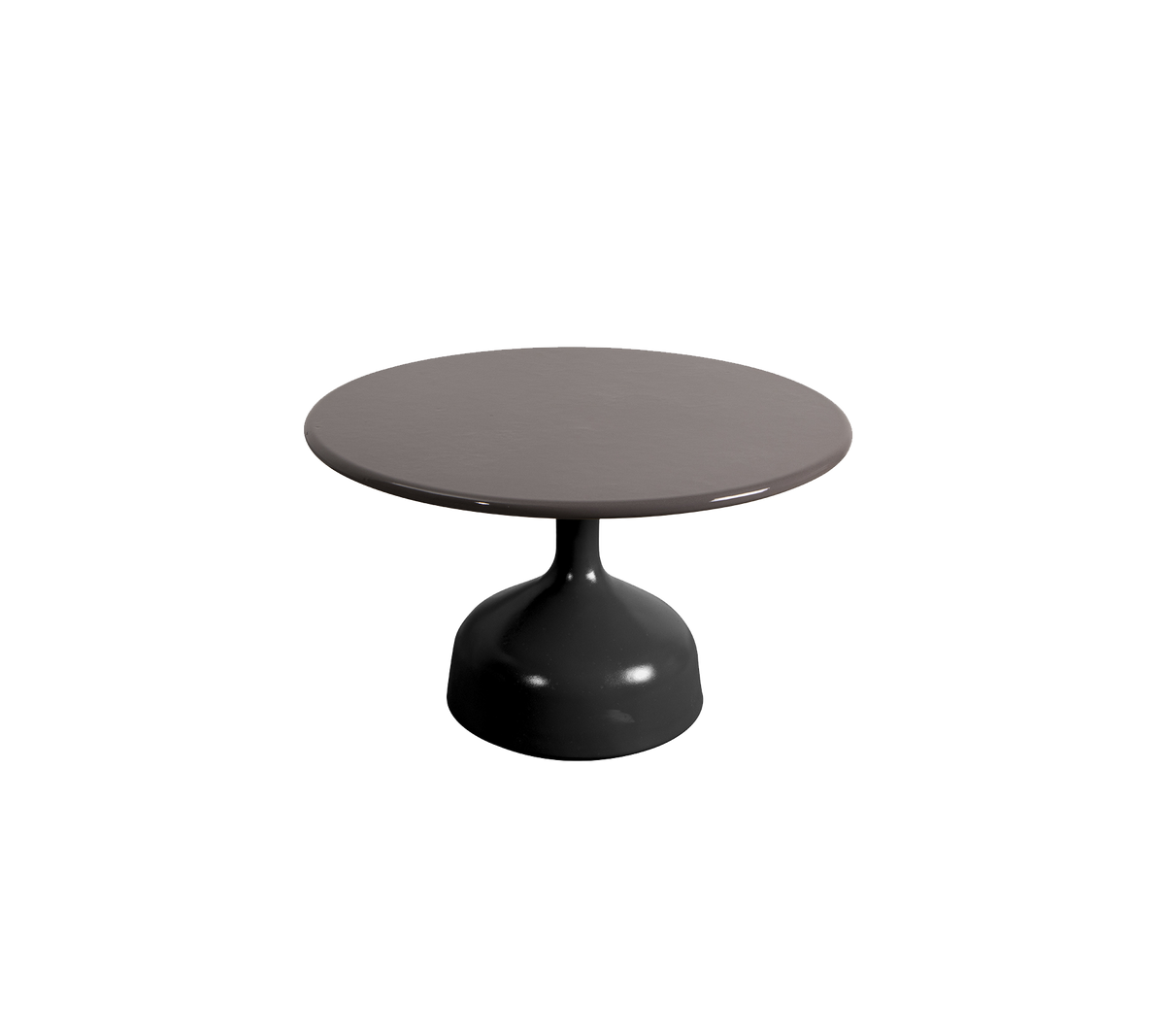 Cane-line Glaze sofabord stor – Lava grey, semi glossy aluminium / Taupe, glasert lavastein