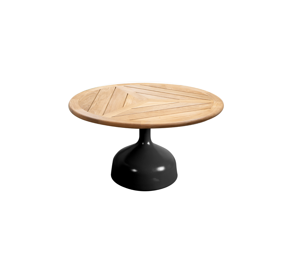 Cane-line Glaze sofabord stor – Lava grey, semi glossy aluminium / Teak, geometrisk 80 cm