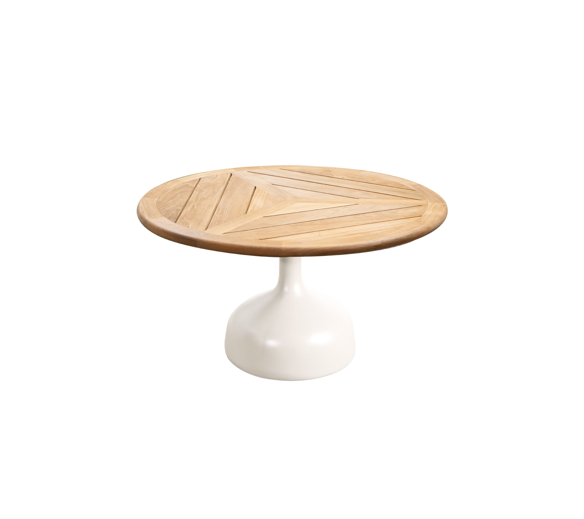 Cane-line Glaze sofabord stor – Sand, semi glossy aluminium / Teak, geometrisk 80 cm