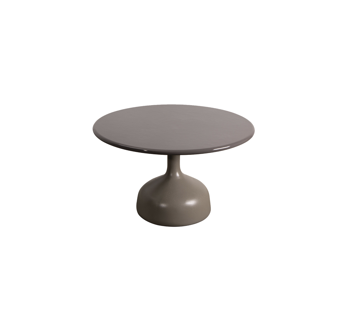 Cane-line Glaze sofabord stor – Taupe, semi glossy aluminium / Taupe, glasert lavastein