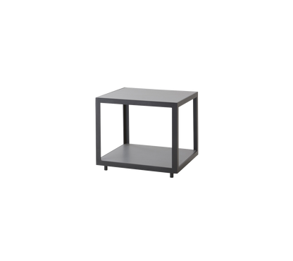 Cane-line Level sofabord 48×48 cm, lava grey aluminium