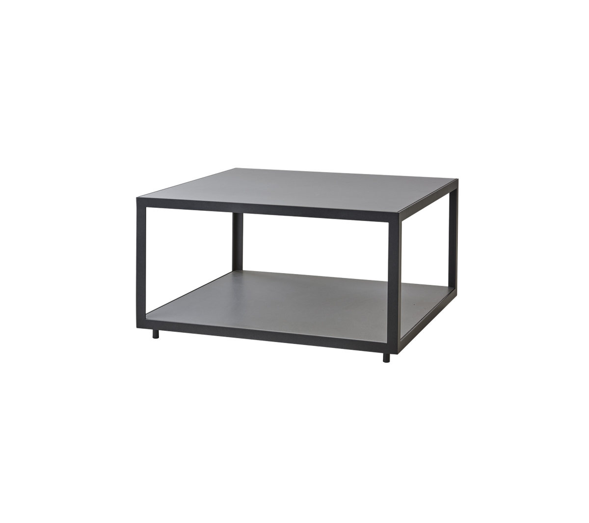 Cane-line Level sofabord 79×79 cm, lava grey aluminium