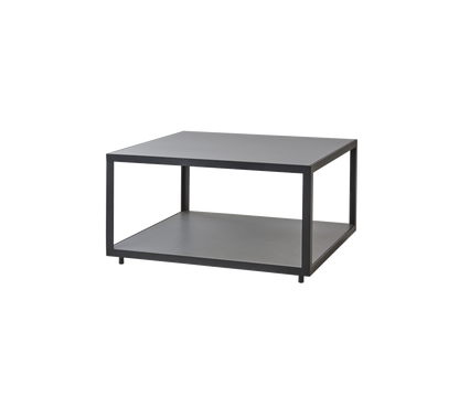 Cane-line Level sofabord 79×79 cm, lava grey aluminium